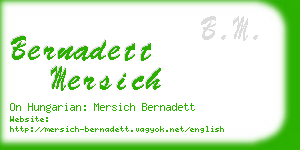 bernadett mersich business card